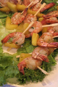 Spicy Garlic Shrimp and Pineapple