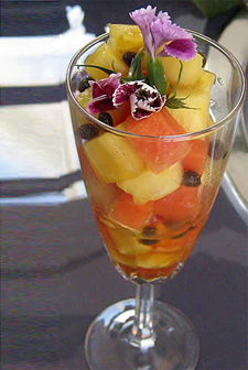 fruit parfait, papaya, pineapple Amalia Moreno-Damgaard chef