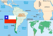Map of South America, showing Chile