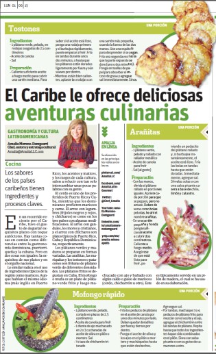 Amalia Moreno-Damgaard caribbean, tostones, mofongo, publication by Amalia, recipes