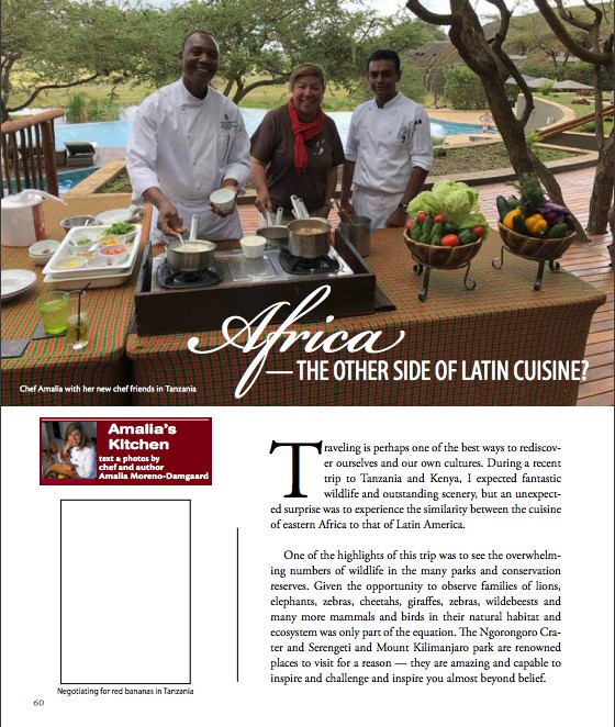 Africa-the other side of Latin cuisine? Kenya and Tanzania
